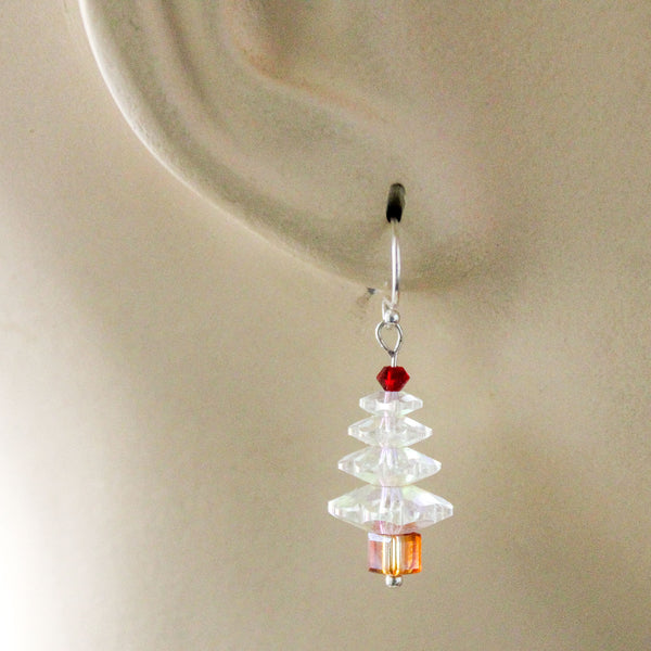 Swarovski Crystal Christmas Tree Earrings