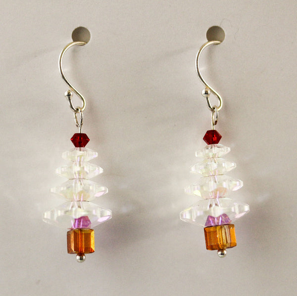 Swarovski Crystal Christmas Tree Earrings