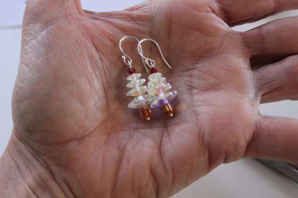 Swarovski Crystal Christmas Tree Earrings