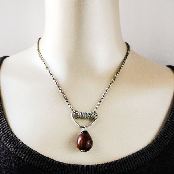 Jasper Pendant Necklace, Gift for Her