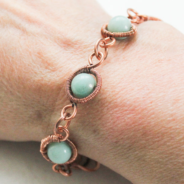 Amazonite Copper Bracelet