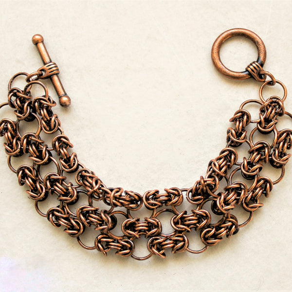 Byzantine Chain Maille Copper Bracelet