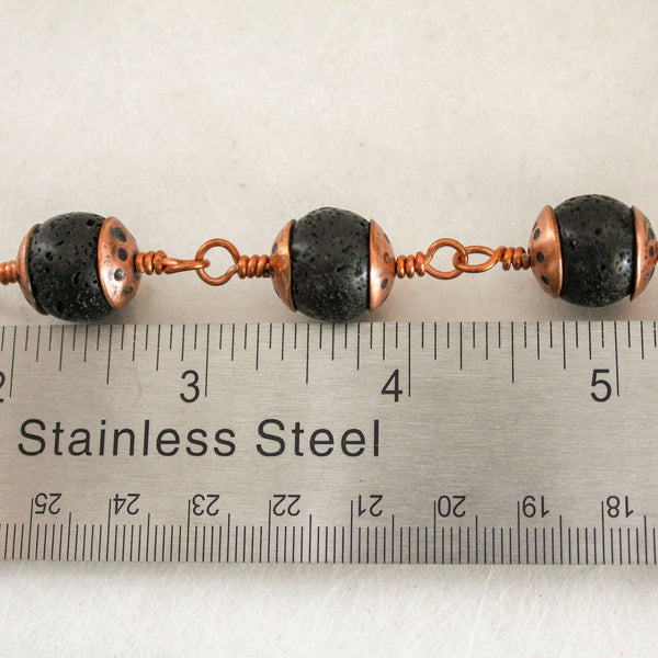 Lava Stone Copper Bracelet