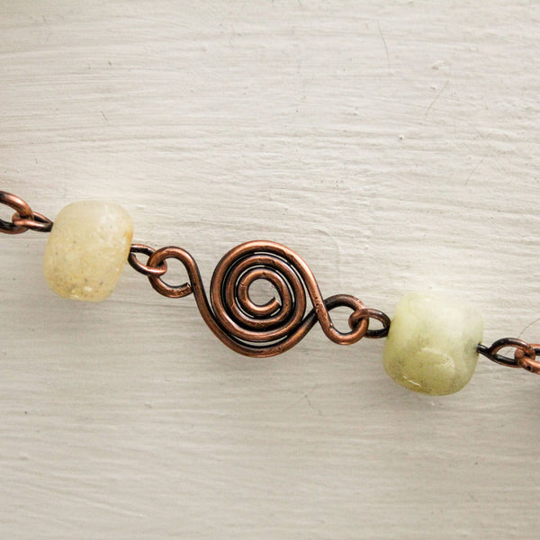 Rock Crystal Copper Necklace