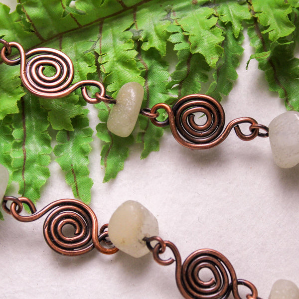 Rock Crystal Copper Necklace