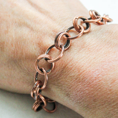 Chain maille Copper Bracelet - Adjustable (UNISEX)