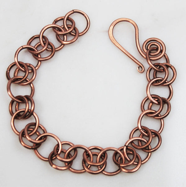 Chain maille Copper Bracelet - Adjustable (UNISEX)