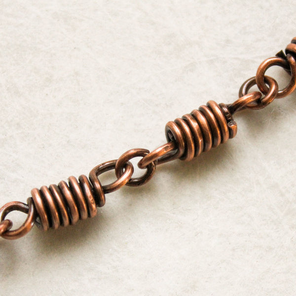 Unisex Copper Bracelet Wire Wrap Handcrafted and Adjustable