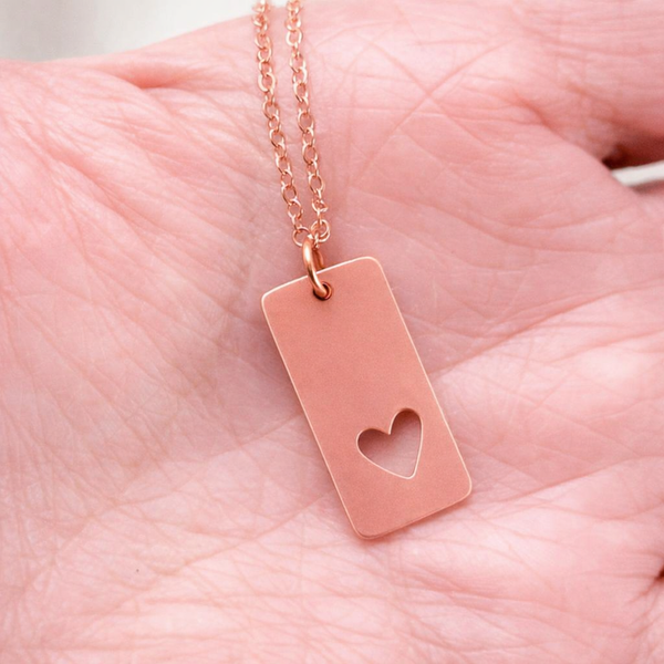 Romantic Copper Heart Pendant, 16” Copper Chain Heart Pendant, Matching Earrings, Gift for Her
