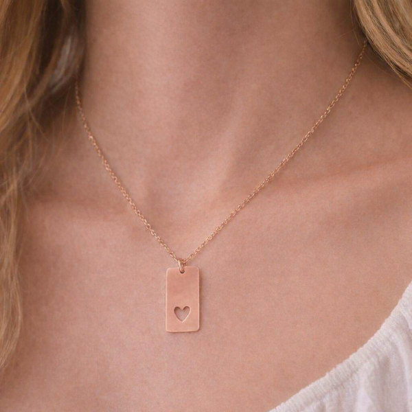 Romantic Copper Heart Pendant, 16” Copper Chain Heart Pendant, Matching Earrings, Gift for Her