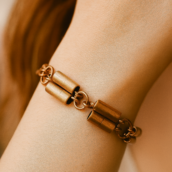 Copper Tube Bracelet, Rustic Original Bracelet, Stackable, Adjustable Unisex Bracelet