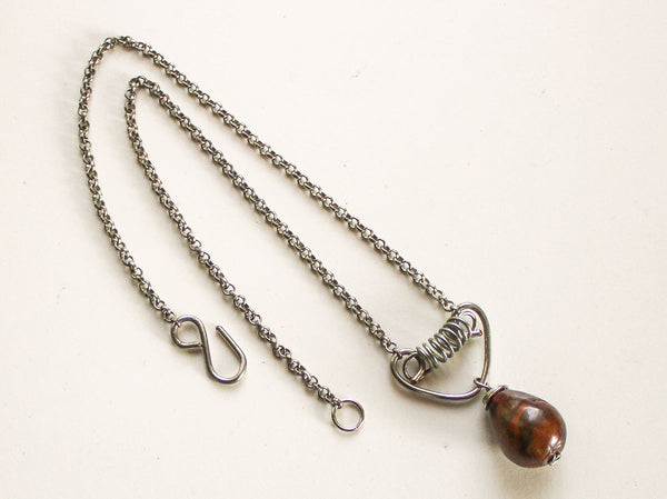 Jasper Pendant Necklace, Gift for Her