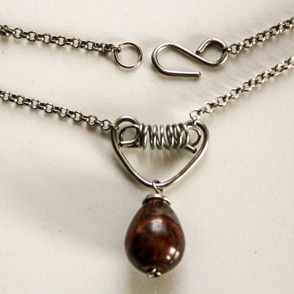 Jasper Pendant Necklace, Gift for Her
