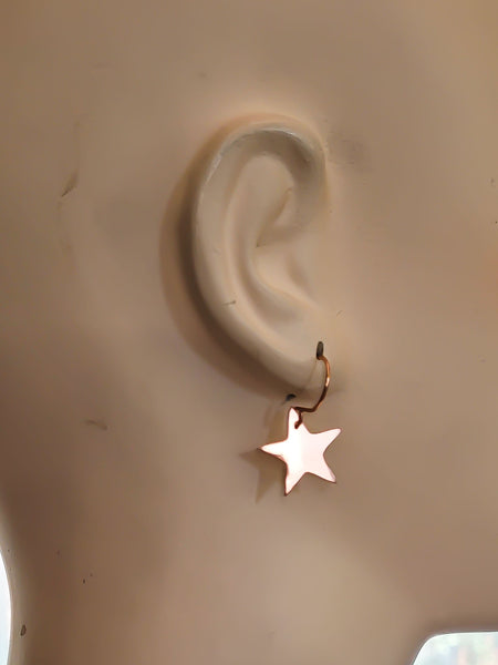 Minimalist Flower Copper Earrings