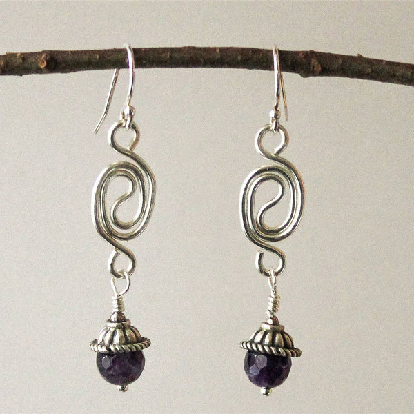 Sterling Silver Amethyst Earrings