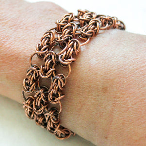 Byzantine Chain Maille Copper Bracelet
