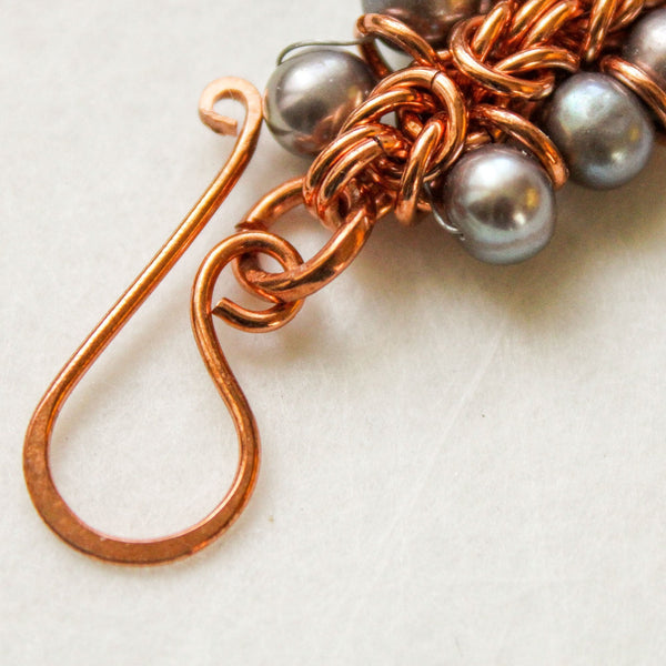 Byzantine Pearl Copper Bracelet
