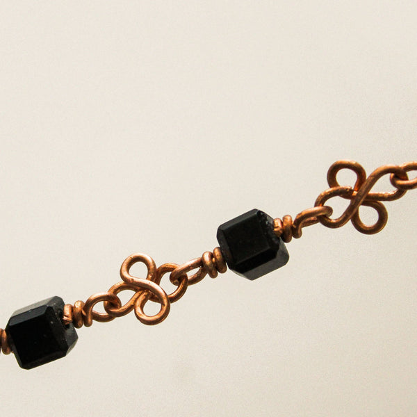 Celtic Black Onyx Copper Necklace