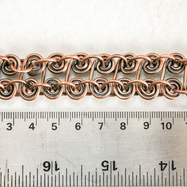 Copper Spiral Link Bracelet