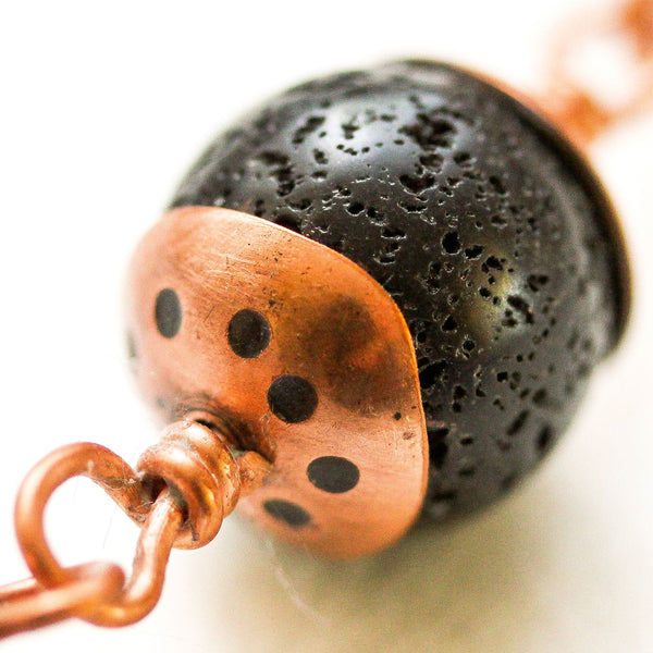 Lava Stone Copper Bracelet
