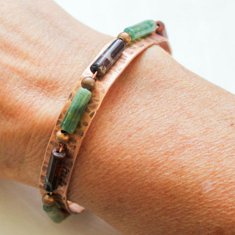 Agate Copper Cuff Bracelet 