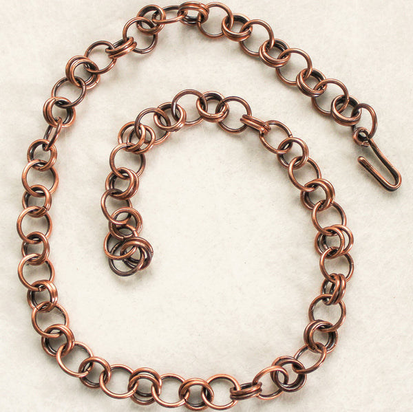 Unisex Chain Maille Copper Necklace  - Adjustable