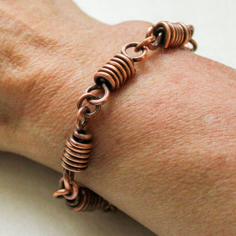 Men’s Wire Wrap Copper Bracelet